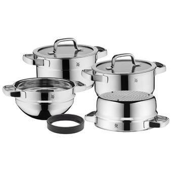 WMF Compact Cuisine pannenset 4-delig (met stoominzet)