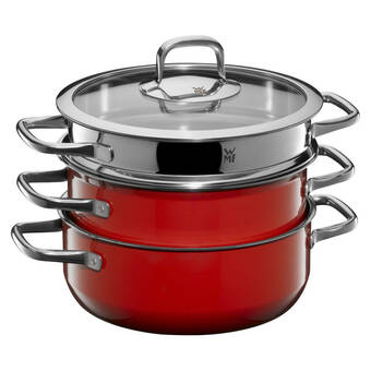 WMF Fusiontec Compact kookpannen set 3-delig rood